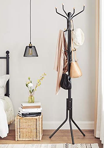 SONGMICS stumtjener, m. 12 knager - sort stl