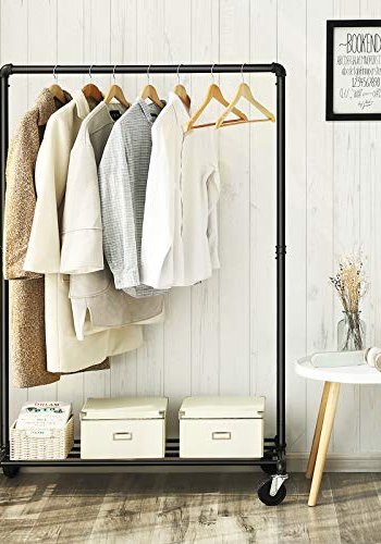 SONGMICS Heavy Duty tjstativ, m. 1 hylde og hjul - sort stl