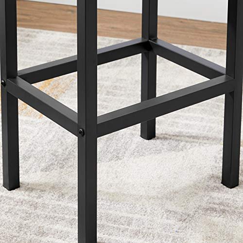 VASAGLE barstol, m. fodsttte - rustik brun spnplade og metal (st med 2)