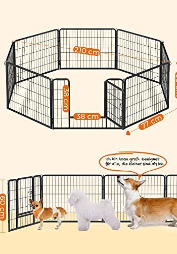 FEANDREA kravlegrd til kledyr, hunde, kaniner og smdyr, til inde og ude brug - sort jern