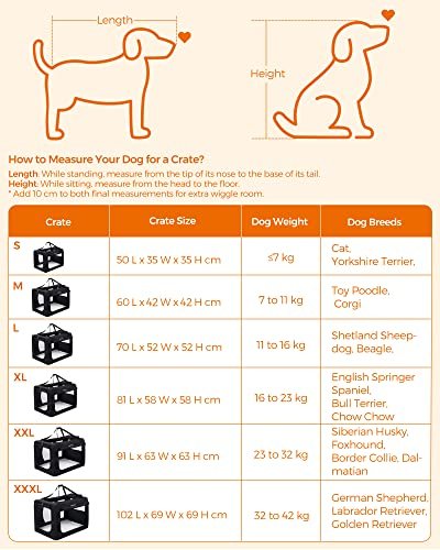 FEANDREA hundekasse, foldbar, m. hndtag - mesh, sort stof og metal