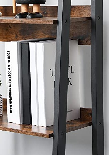 VASAGLE stigereol, m. 4 hylder - rustik brun spnplade og sort stl