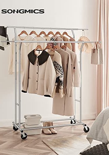 SONGMICS Heavy Duty tjstativ, m. 2 justerbare bjlestnger, hjdejusterbar, hjul - slv jern