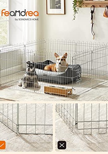 FEANDREA kravlegrd til kledyr, hunde, kaniner og hns, til inde og ude brug - slv stl