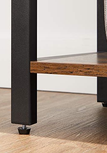 VASAGLE bogreol, m. 6 hylder - brun spnplade og sort stl