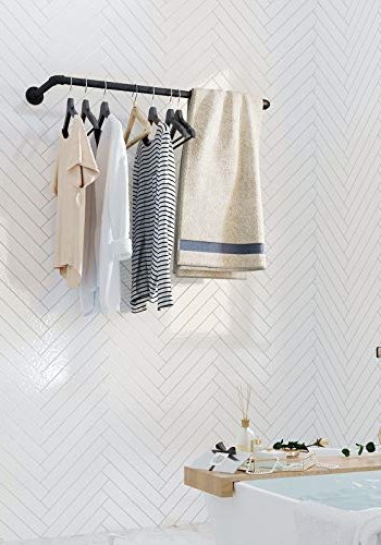 SONGMICS vghngt tjstang - sort stl (st med 2)