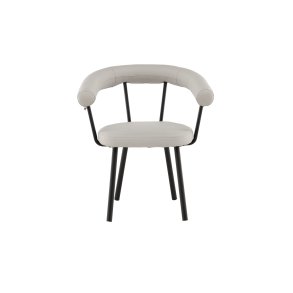 VIND COLLECTION Västers x Josefin Lustig spisebordsstol, m. armln - beige PU og sort stl