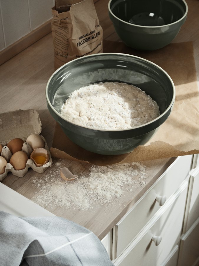 BROSTE COPENHAGEN Taverna skl, rund - grn stentj