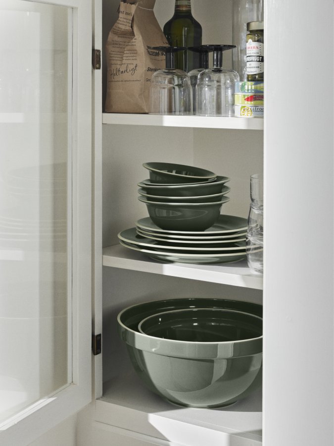 BROSTE COPENHAGEN Taverna skl, rund - grn stentj