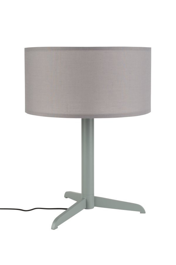 ZUIVER Shelby bordlampe - gr bomuld/linned og jern