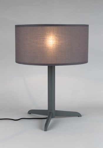 ZUIVER Shelby bordlampe - gr bomuld/linned og jern