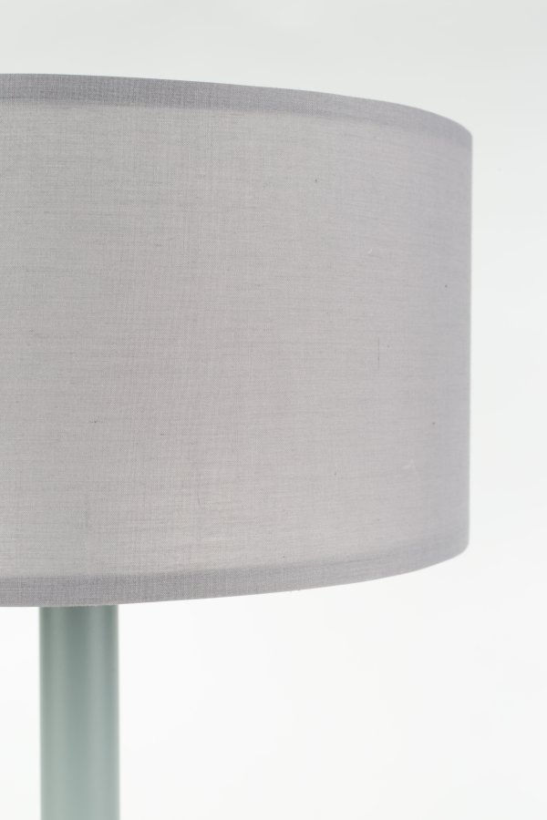 ZUIVER Shelby bordlampe - gr bomuld/linned og jern
