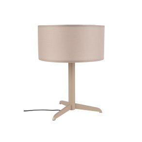 ZUIVER Shelby bordlampe - taupe bomuld/linned og jern