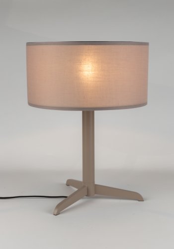 ZUIVER Shelby bordlampe - taupe bomuld/linned og jern