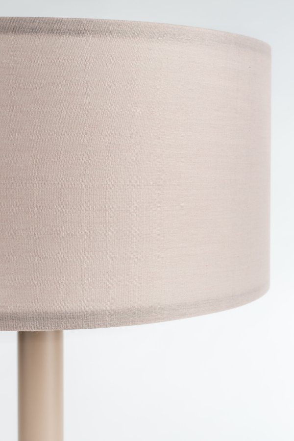 ZUIVER Shelby bordlampe - taupe bomuld/linned og jern