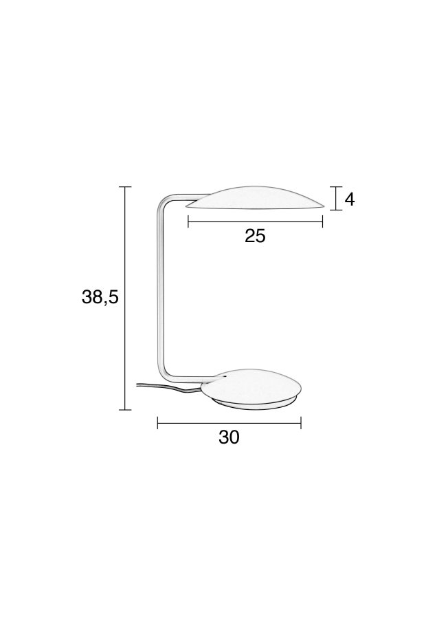 ZUIVER Pixie skrivebordslampe - hvid jern