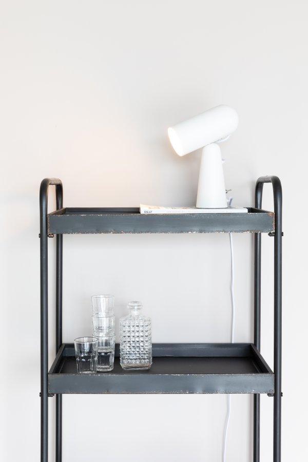 WHITE LABEL LIVING Vesper skrivebordslampe - hvid jern