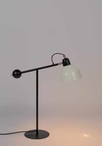 ZUIVER Skala skrivebordslampe - hvid og sort jern