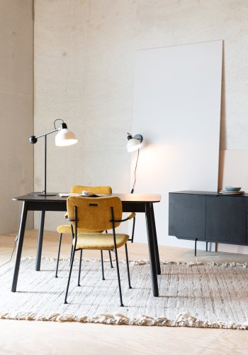 ZUIVER Skala skrivebordslampe - hvid og sort jern