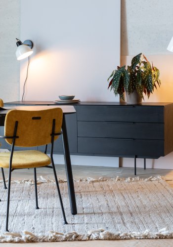 ZUIVER Skala skrivebordslampe - hvid og sort jern