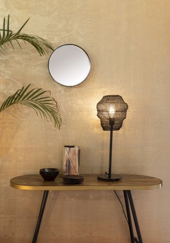 WHITE LABEL LIVING Lena bordlampe - sort metal