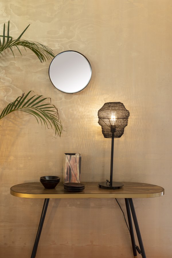 WHITE LABEL LIVING Lena bordlampe - sort metal