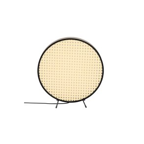 ZUIVER Sien bordlampe - natur rattan og brun valnddefinér