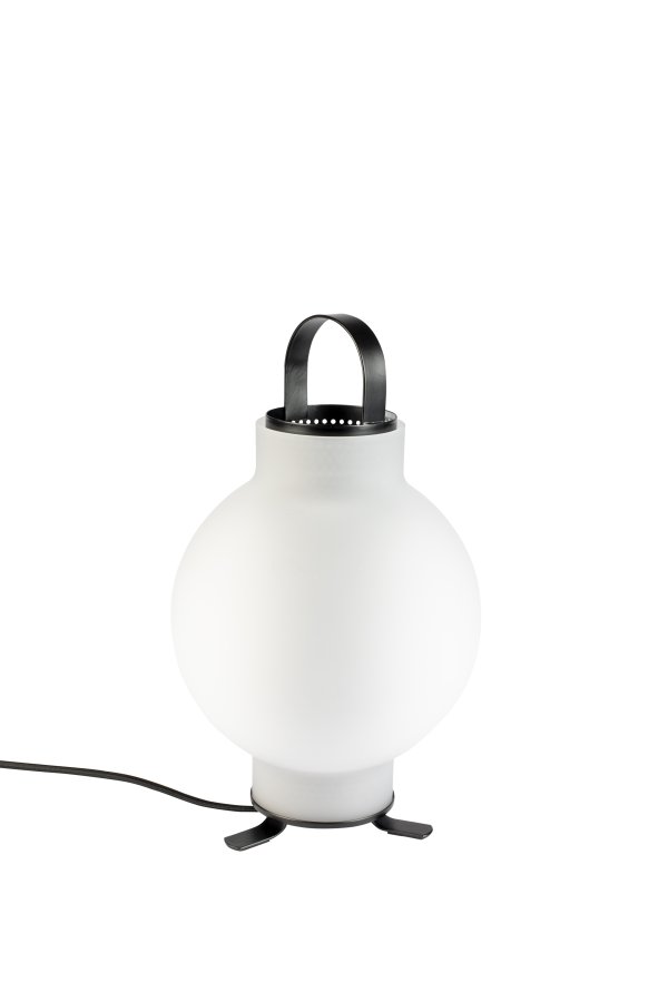 ZUIVER Nomad bordlampe - hvid glas og jern