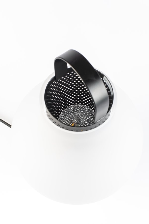 ZUIVER Nomad bordlampe - hvid glas og jern