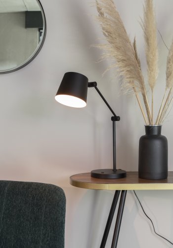 WHITE LABEL LIVING Hajo skrivebordslampe - sort jern