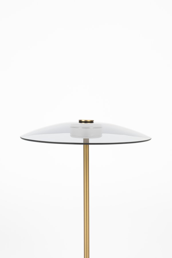 ZUIVER Float bordlampe - glas og guld jern