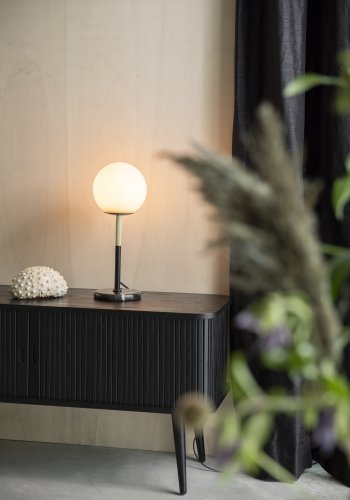ZUIVER Orion bordlampe - opal glas og sort marmor