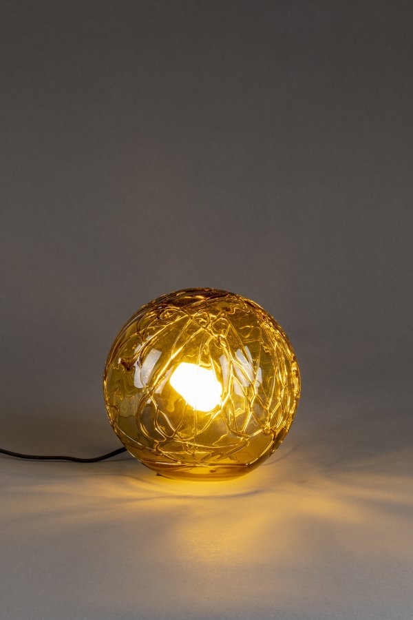 DUTCHBONE Lune bordlampe S - guld glas og strygejern
