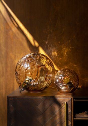 DUTCHBONE Lune bordlampe S - guld glas og strygejern