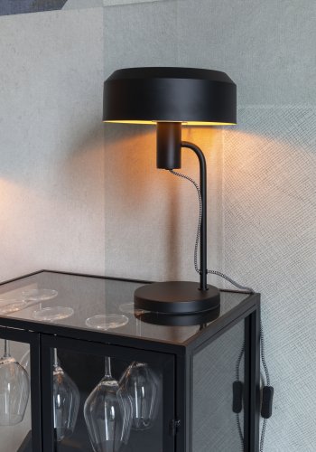 WHITE LABEL LIVING Landon bordlampe - sort jern