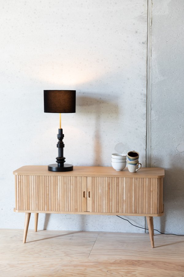 ZUIVER Totem bordlampe - sort aluminium