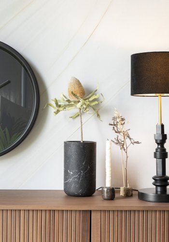 ZUIVER Totem bordlampe - sort aluminium