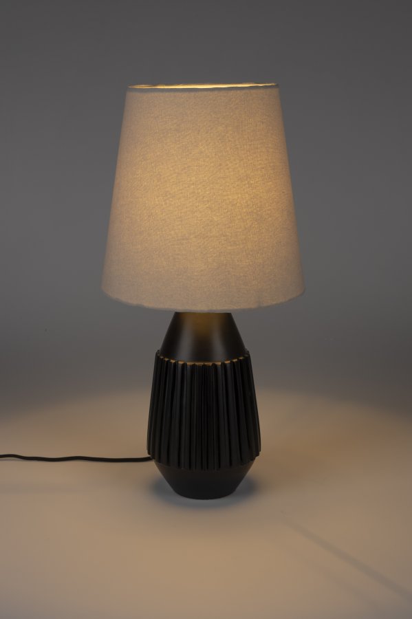 WHITE LABEL LIVING Aysa bordlampe - sort aluminium