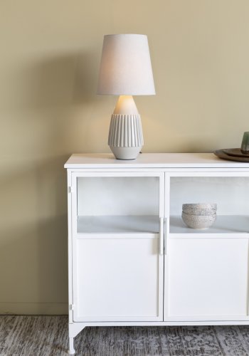 WHITE LABEL LIVING Aysa bordlampe - sand aluminium