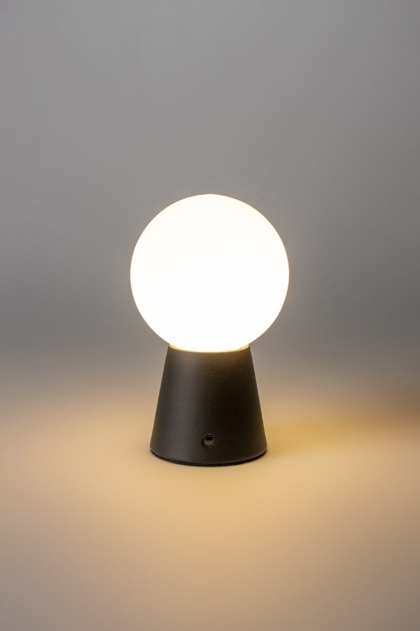ZUIVER Stellar bordlampe, genopladelig - glas og sort
