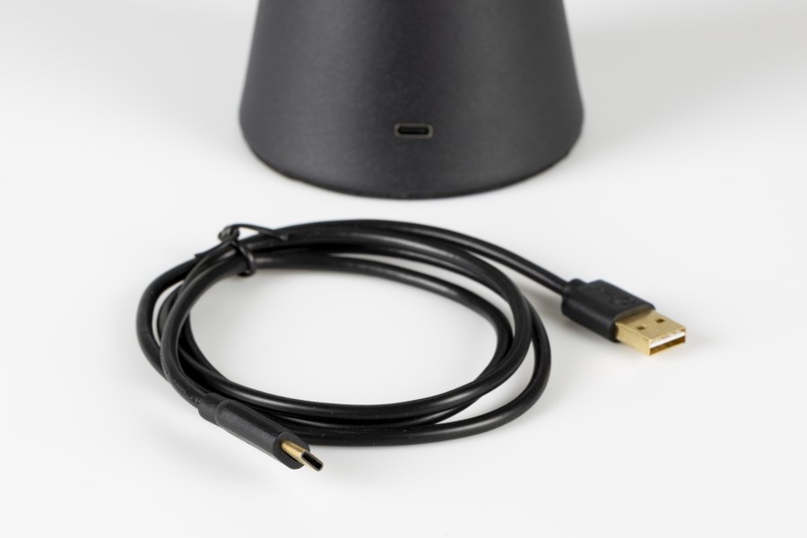 ZUIVER Stellar bordlampe, genopladelig - glas og sort