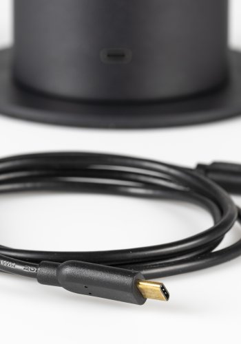 ZUIVER Smarty bordlampe, genopladelig - sort jern