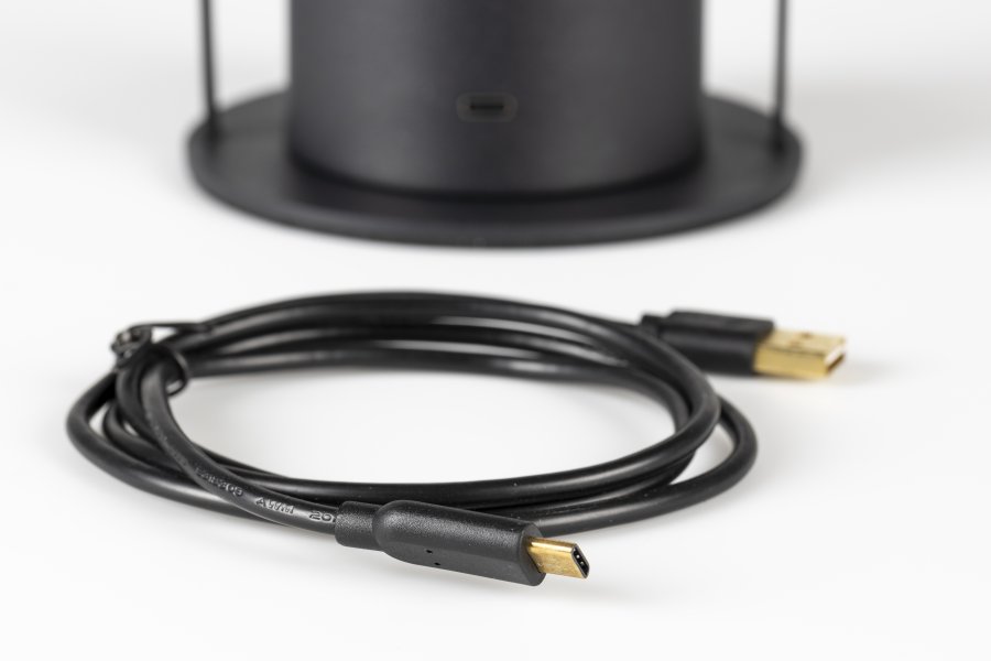 ZUIVER Smarty bordlampe, genopladelig - sort jern