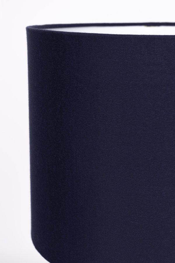 WHITE LABEL LIVING Kaja bordlampe - mrkebl skrm og jern