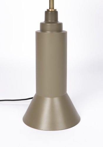 WHITE LABEL LIVING Kaja bordlampe - mrkebl skrm og jern