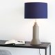 WHITE LABEL LIVING Kaja bordlampe - mrkebl skrm og jern
