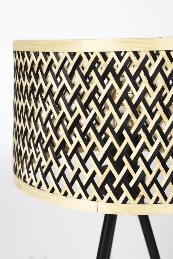 WHITE LABEL LIVING Isla Bamboo bordlampe - beige bambus