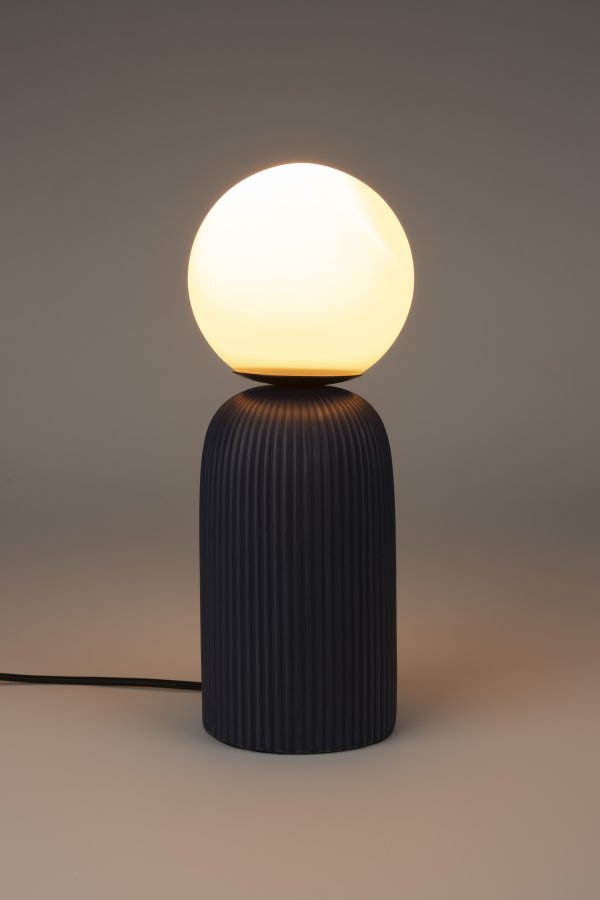 ZUIVER Dash bordlampe S - opal glas og royal bl keramik