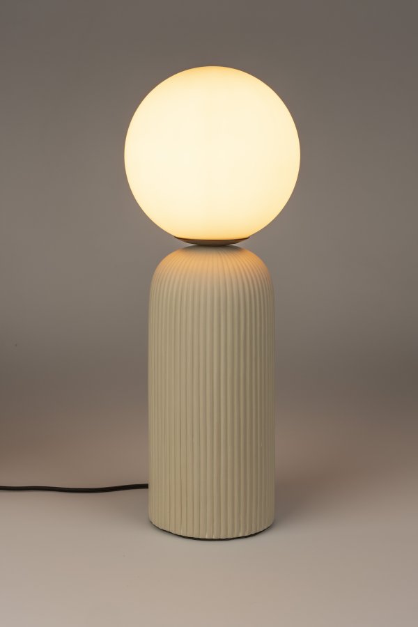 ZUIVER Dash bordlampe M - opal glas og rice keramik