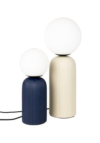 ZUIVER Dash bordlampe M - opal glas og rice keramik